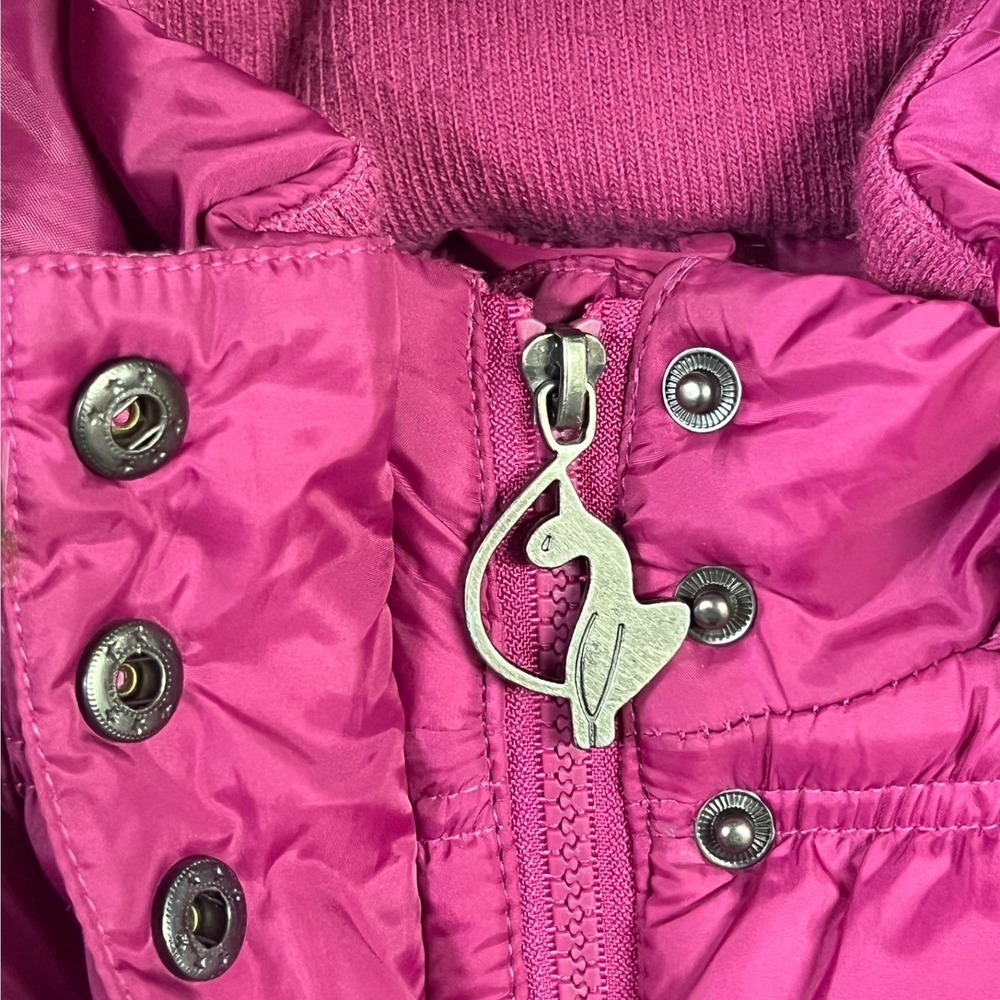 Baby Phat Puffer Coat Kids 14 Pink Faux Fur Hood Longline Quilted Winter Jacket - Picture 12 of 16